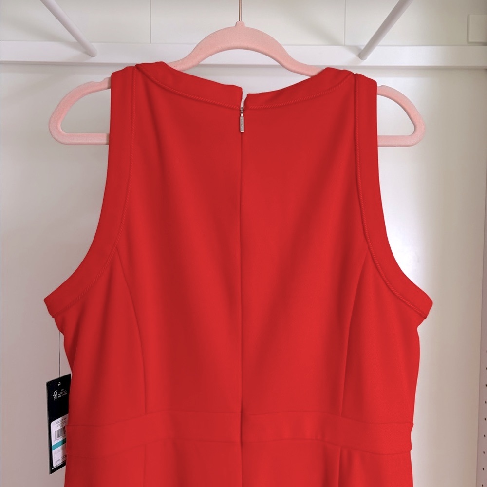 Karl Lagerfeld Orange Wide Leg Crop Jumpsuit - Picture 5 of 6